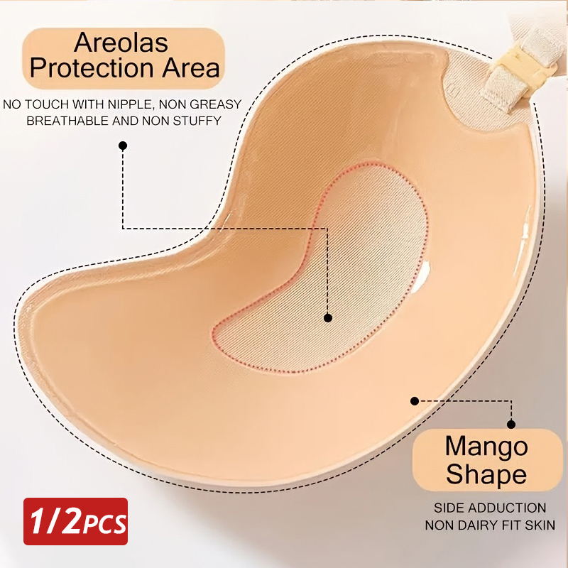 Women'S Accessories Mango - 1/2Pairs Women Solid Silicone Invisible Breast