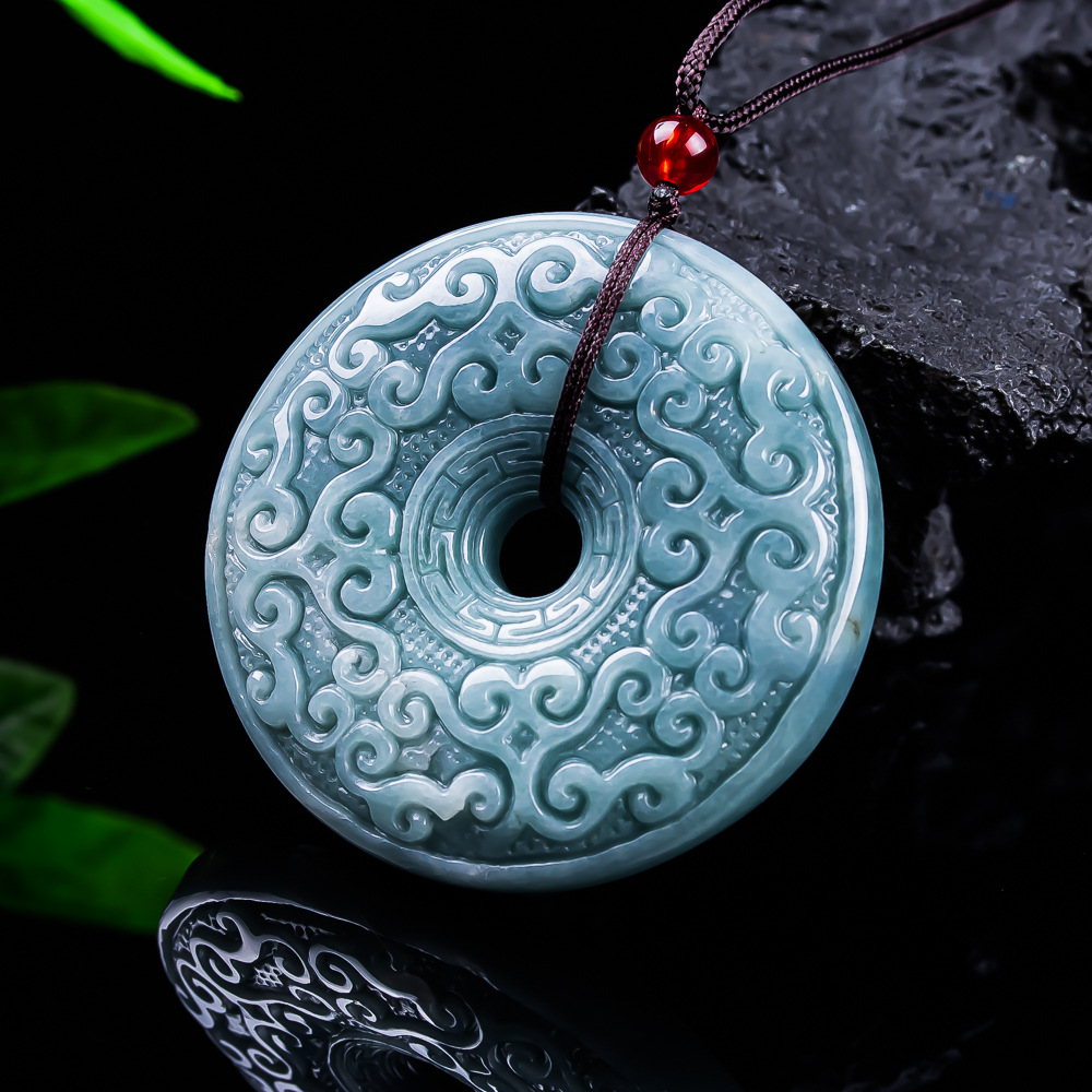 Accessories Woman - Natural Burmese Jadeite Flower Pendant Necklace