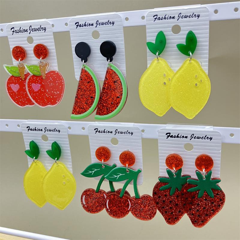 Women'S Accessories Mango - New Lovely Fruit Earrings Mango Strawberry