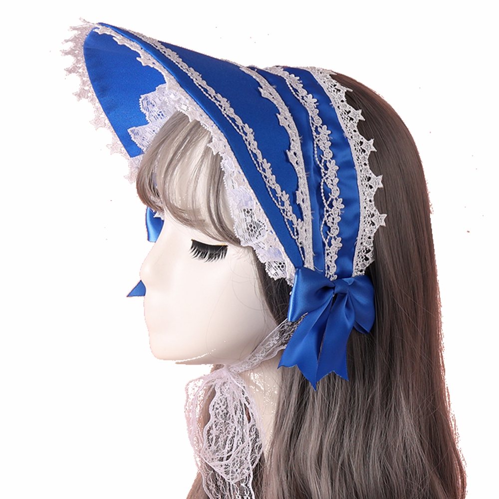 Women'S Victorian Era Accessories - Victorian Lace Lolita Bonnet Hat Headpiece