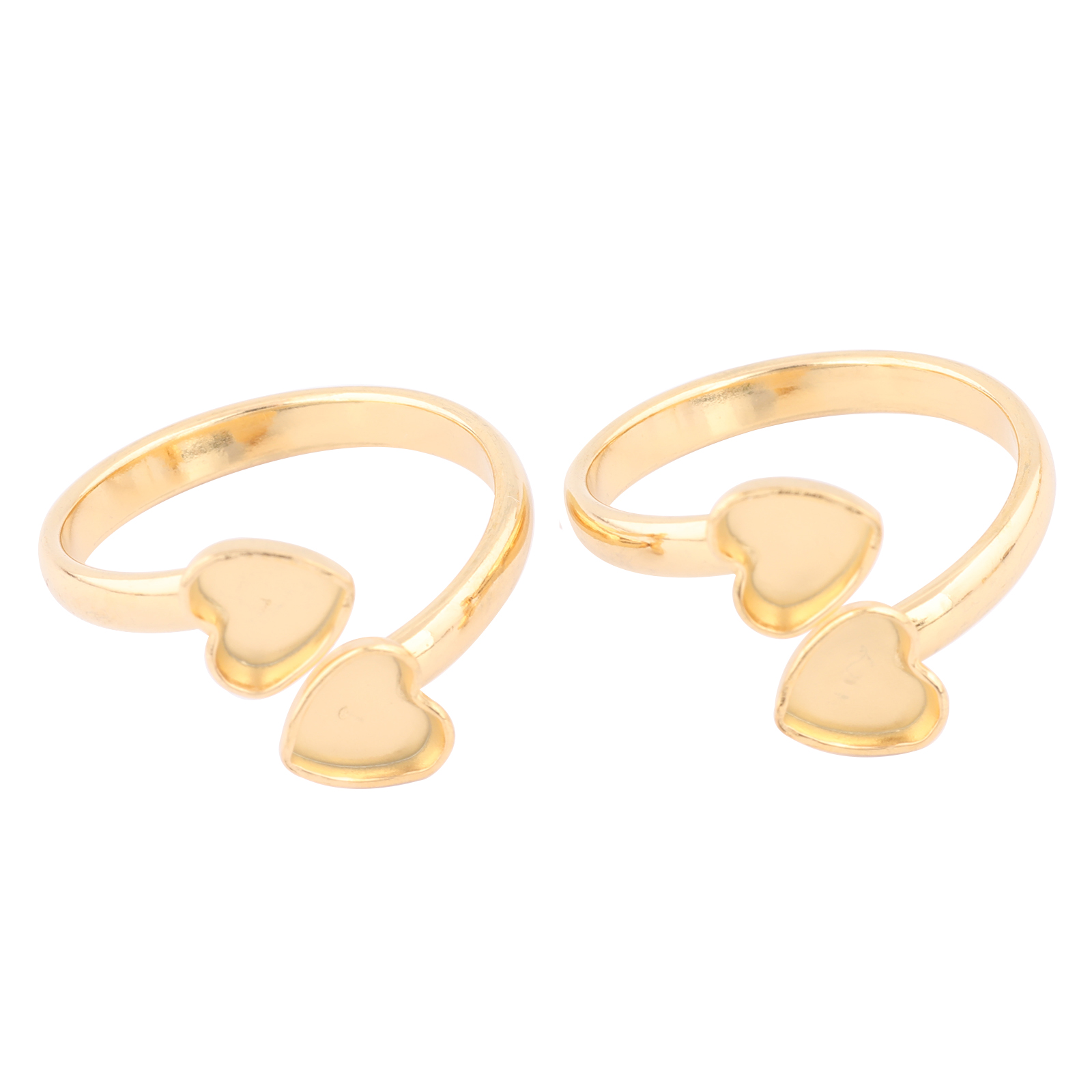 Ring Set Adjustable - 10pcs Stainless Steel Gold Plated Fit