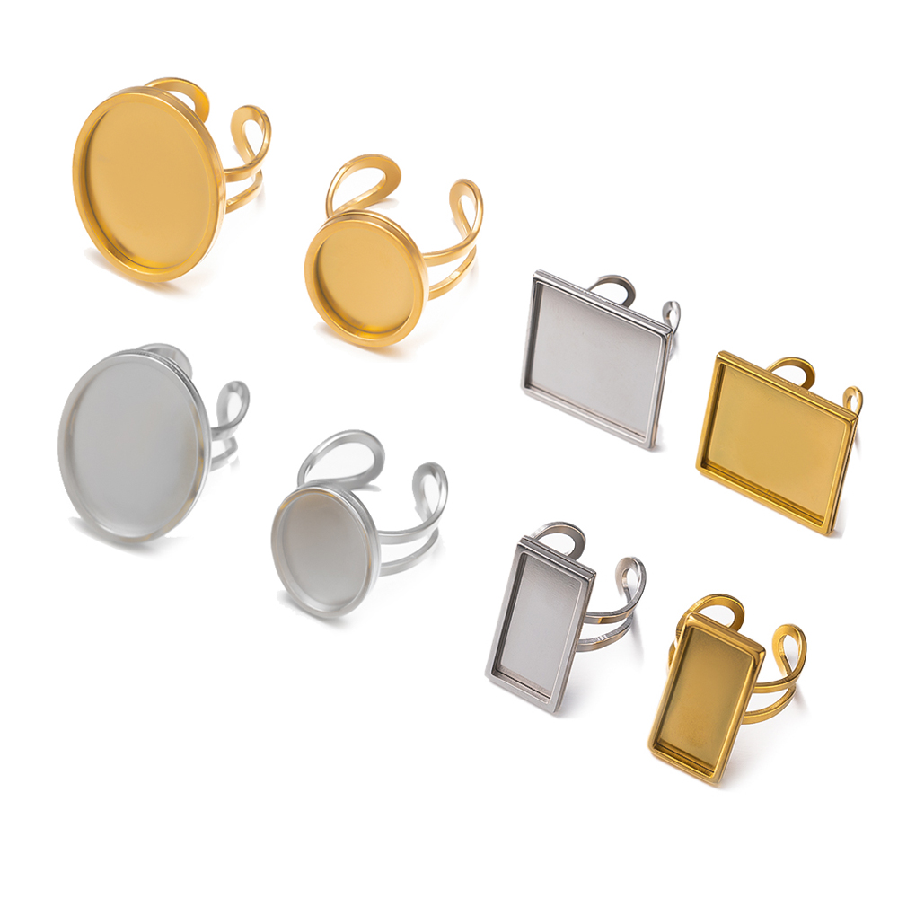 4Pcs Stainless Steel Golden Bl - огляд і ціна Ring Set Adjustable