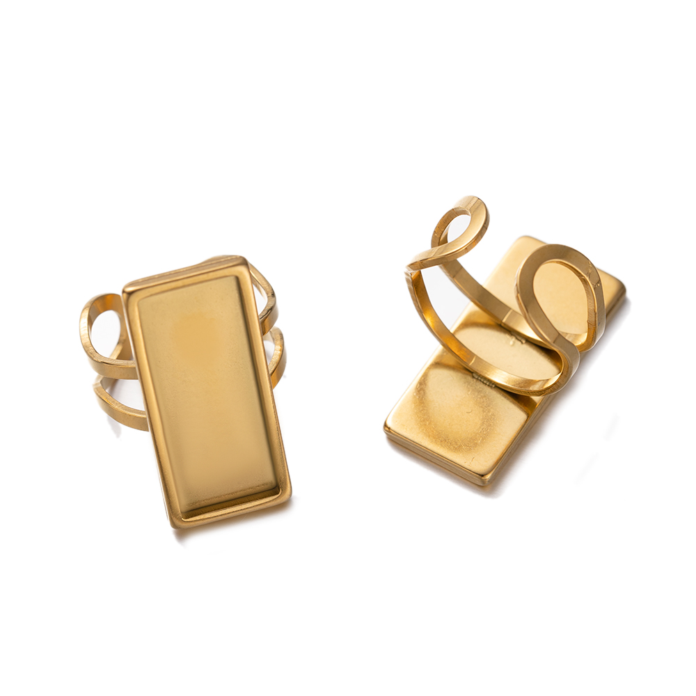 4Pcs Stainless Steel Golden Bl - огляд і ціна Ring Set Adjustable
