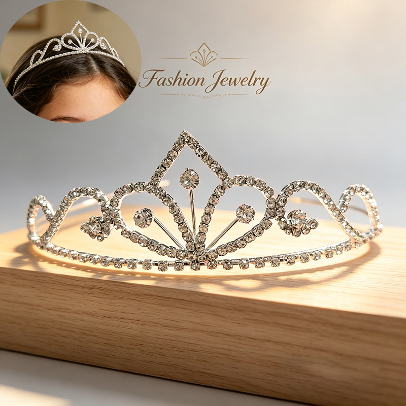 Silver Color Rhinestone Bridal - огляд і ціна Women Accessories Wholesale
