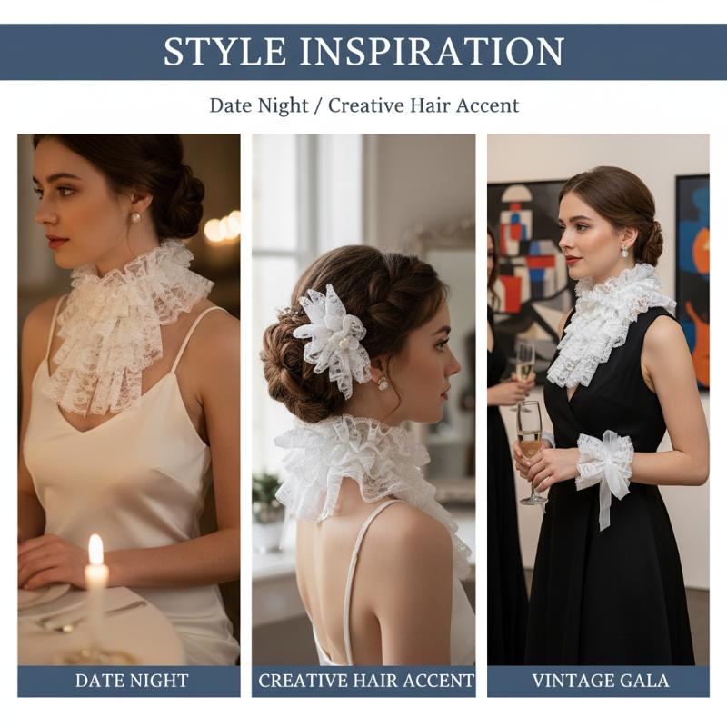 Elegant Detachable Lace Jabot  - огляд і ціна Women'S Victorian Era Accessories