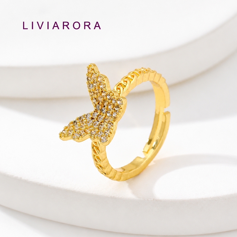 1/2/4Pcs 18K Gold Plated Brass - огляд і ціна Ring Set Adjustable