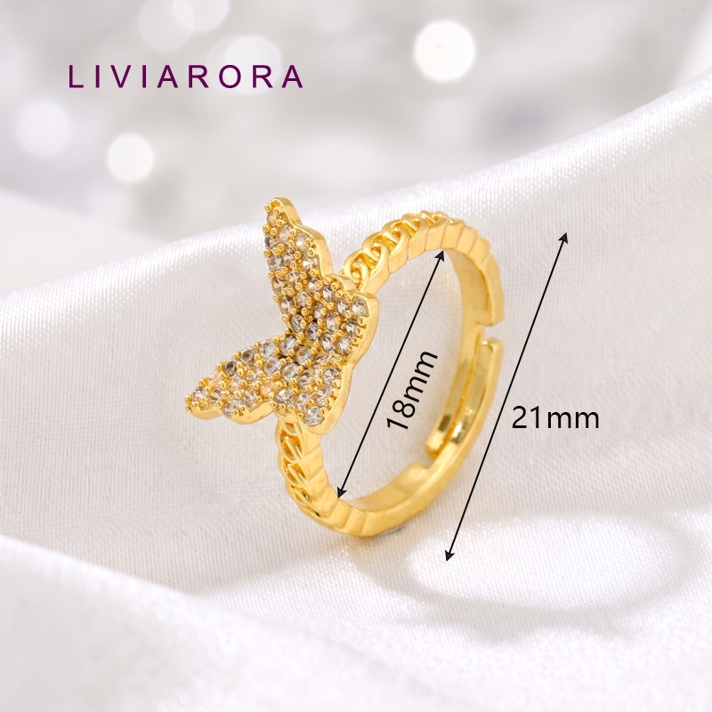 1/2/4Pcs 18K Gold Plated Brass - огляд і ціна Ring Set Adjustable