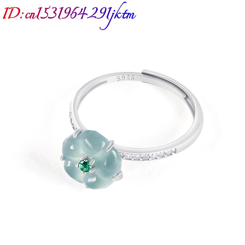Blue Burmese Jadeite Flower Ri - огляд і ціна Accessories Woman