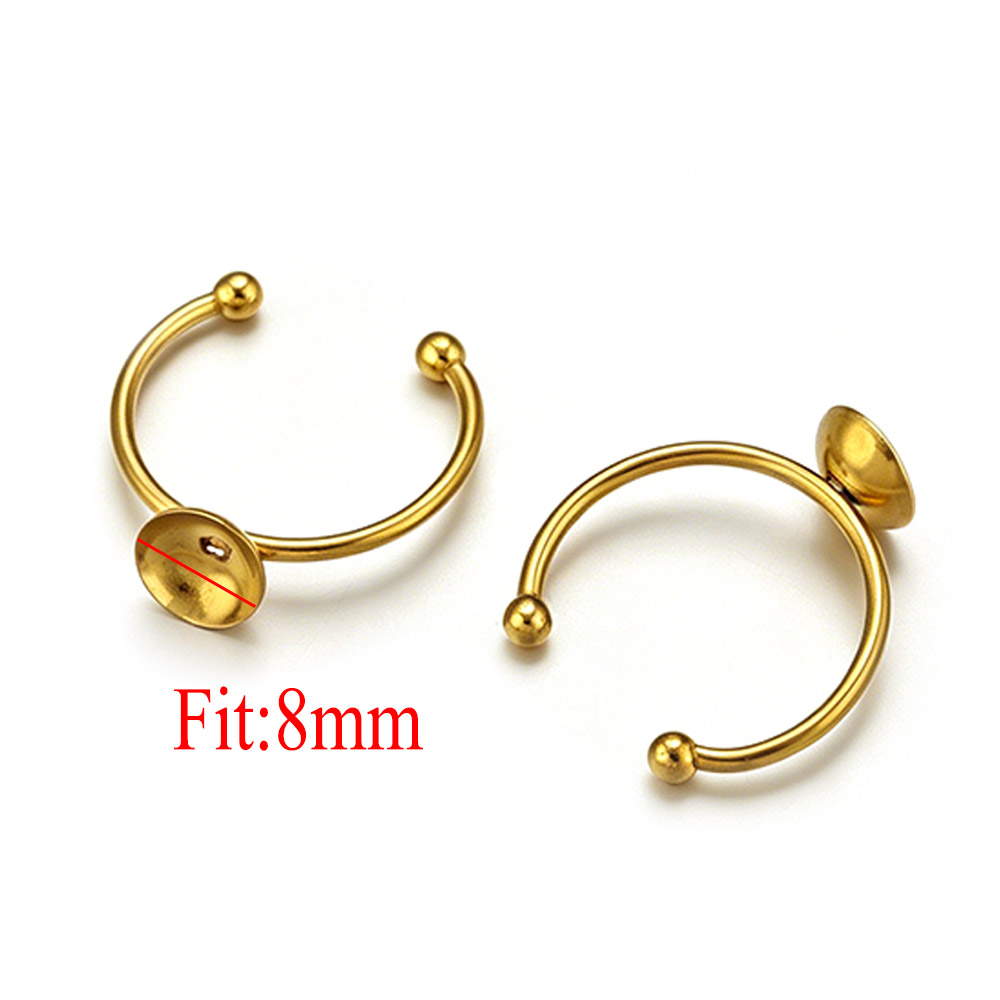 10pcs Stainless Steel Round Ad - огляд і ціна Ring Set Adjustable