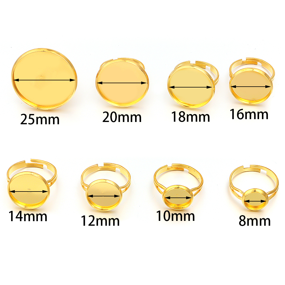 10Pcs/Lot Adjustable Blank Rin - огляд і ціна Ring Set Adjustable