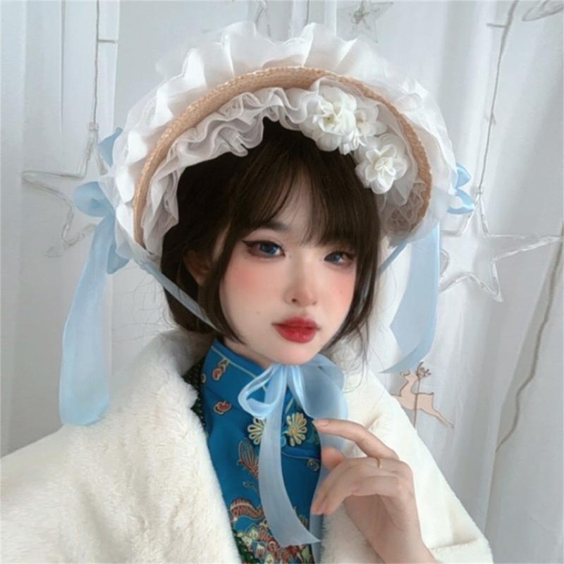 Y3NE Victorian Lace Bonnet Hat - огляд і ціна Women'S Victorian Era Accessories