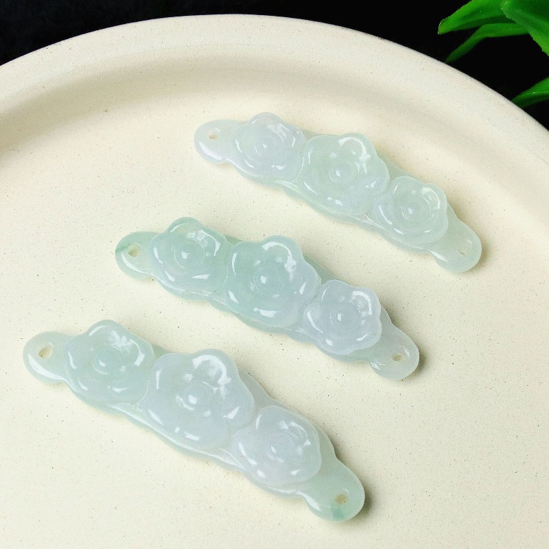 1pc Natural Jadeite Emerald Fl - огляд і ціна Accessories Woman