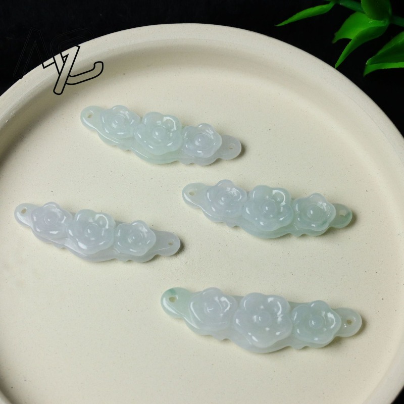 1pc Natural Jadeite Emerald Fl - огляд і ціна Accessories Woman