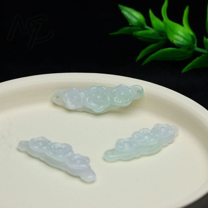 1pc Natural Jadeite Emerald Fl - огляд і ціна Accessories Woman
