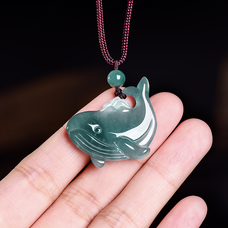 Natural Burmese Jadeite Whale  - огляд і ціна Accessories Woman