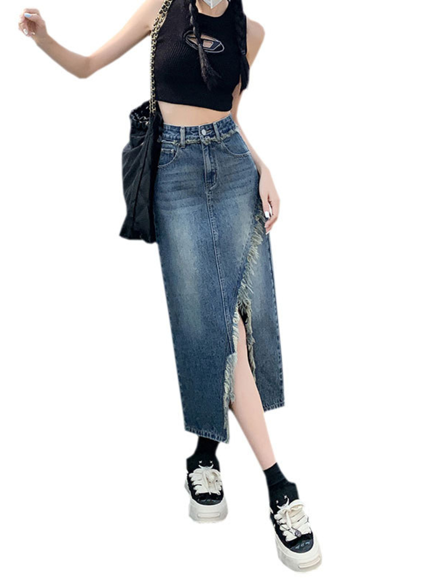 Women's High Waist Denim Skirt - огляд і ціна Women'S Jeans Accessories