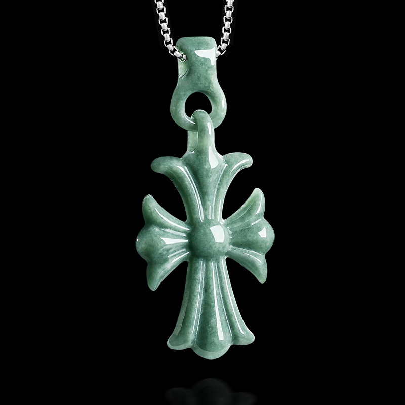 Natural Burmese Jadeite Cross  - огляд і ціна Accessories Woman