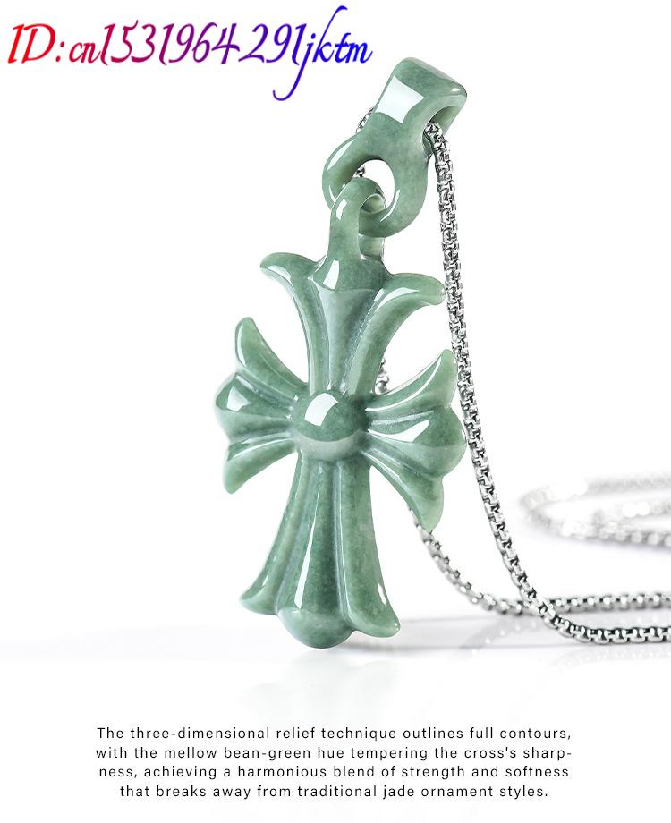 Natural Burmese Jadeite Cross  - огляд і ціна Accessories Woman