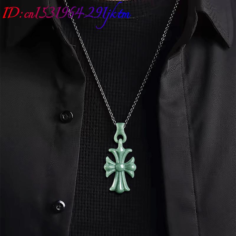 Natural Burmese Jadeite Cross  - огляд і ціна Accessories Woman