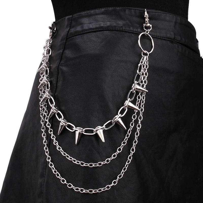 Hip Hop Punk Rock Metal Pants  - огляд і ціна Women'S Jeans Accessories