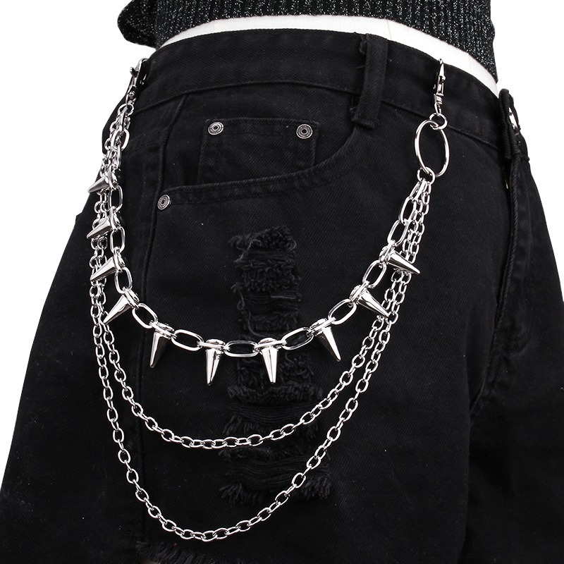 Hip Hop Punk Rock Metal Pants  - огляд і ціна Women'S Jeans Accessories