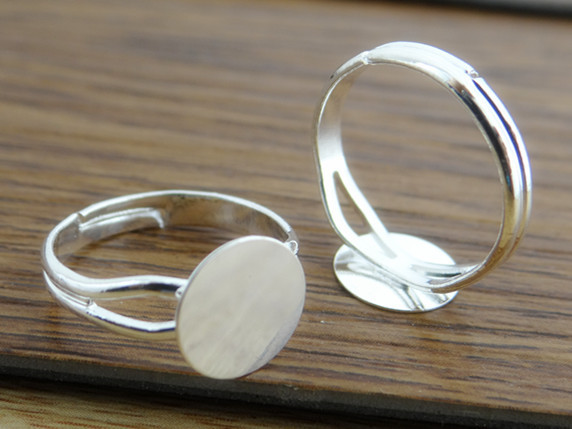 6/8/10/12mm 10pcs Silver Plate - огляд і ціна Ring Set Adjustable