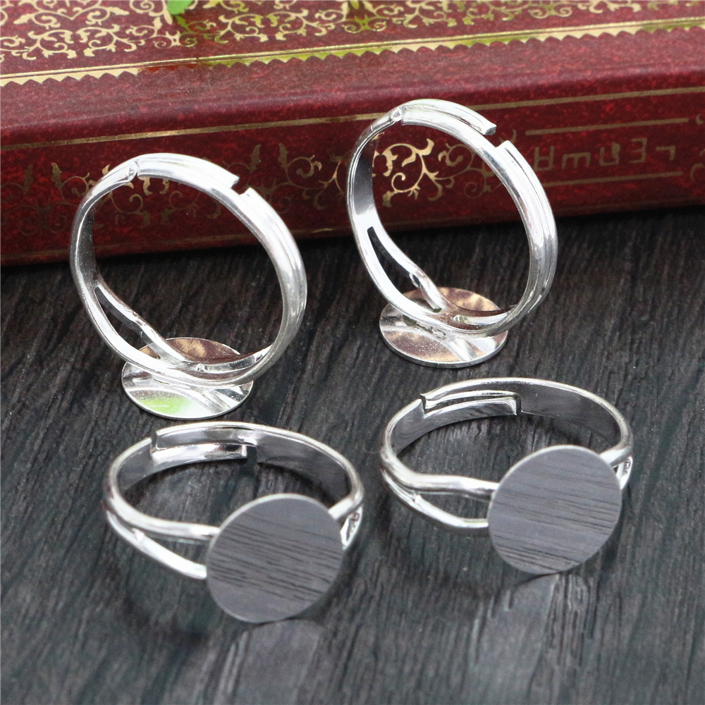 6/8/10/12mm 10pcs Silver Plate - огляд і ціна Ring Set Adjustable