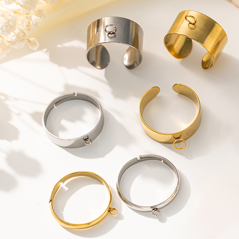5pcs/Lot Stainless Steel Gold  - огляд і ціна Ring Set Adjustable
