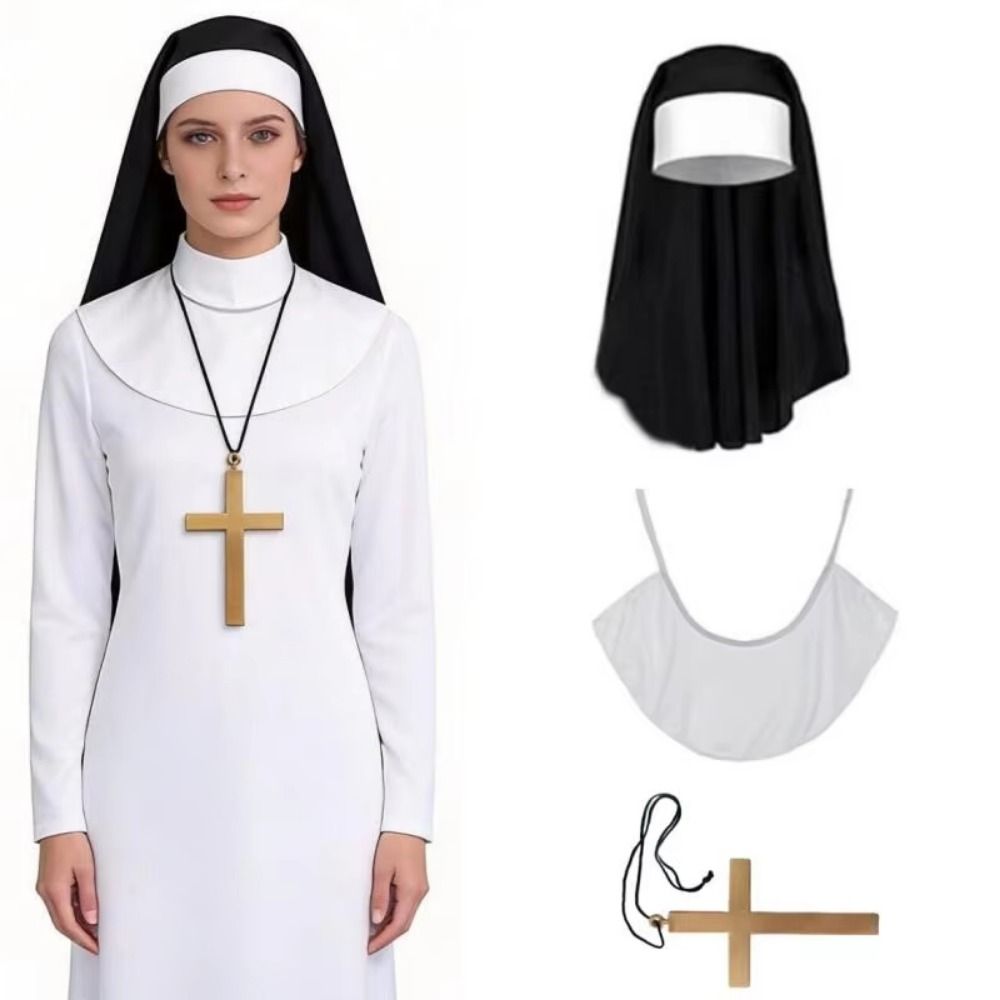 1/3Pcs Creative Nun Costume Se - огляд і ціна Women'S Victorian Era Accessories
